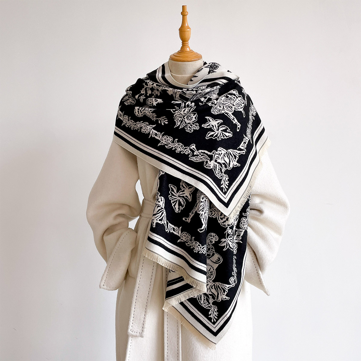 Cashmere Scarf Wrap - Scarf Female Hijab Pashmina Bandana Shawl