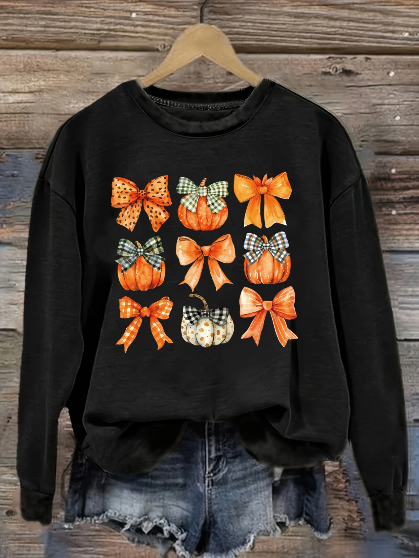 Winter Clothing Outfits - Women's Casual Long Sleeve Crew Neck
