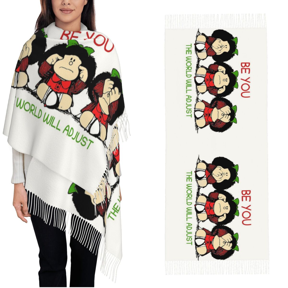 Womens Scarf with Tassel Tripl - огляд і ціна Cashmere Scarf Wrap