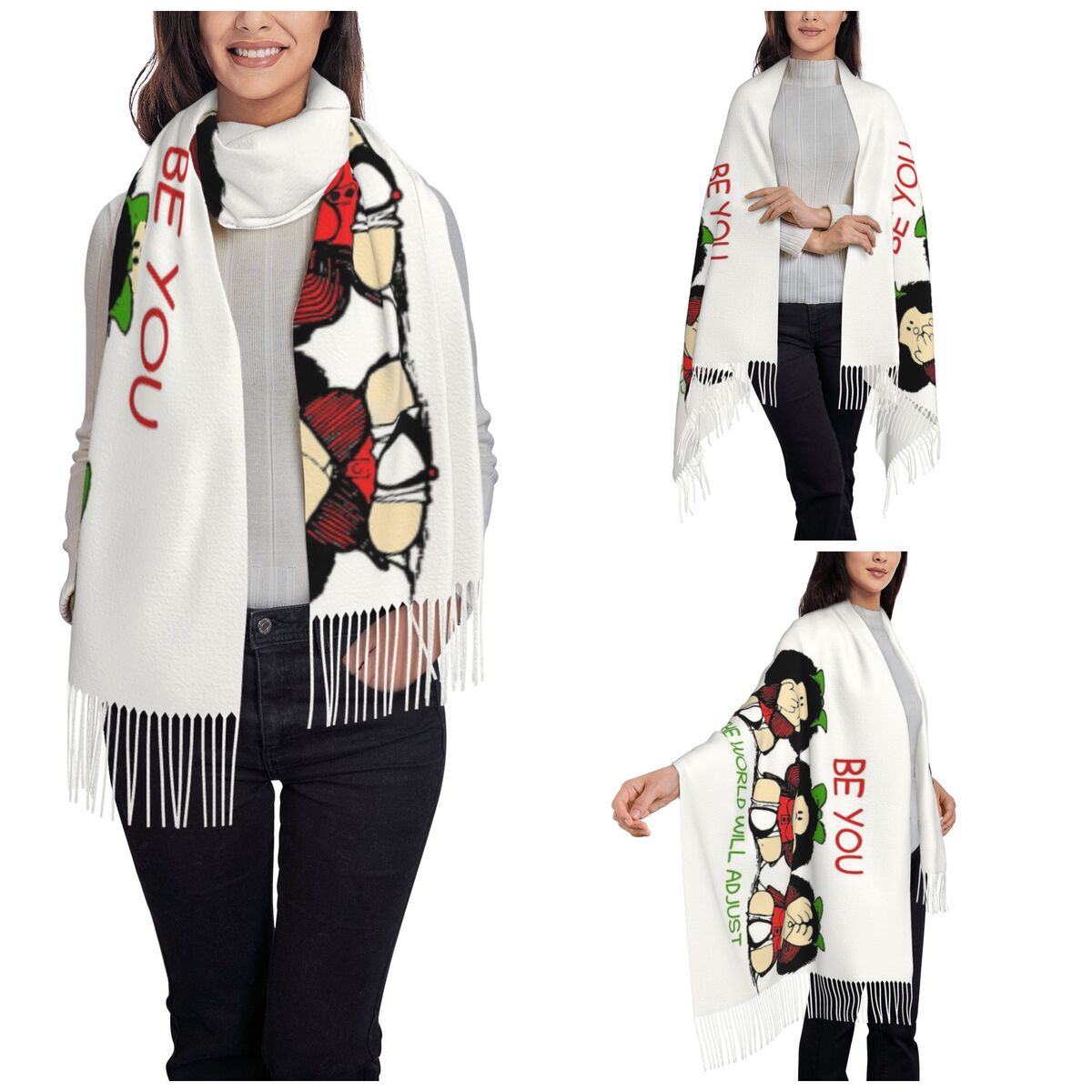 Womens Scarf with Tassel Tripl - огляд і ціна Cashmere Scarf Wrap