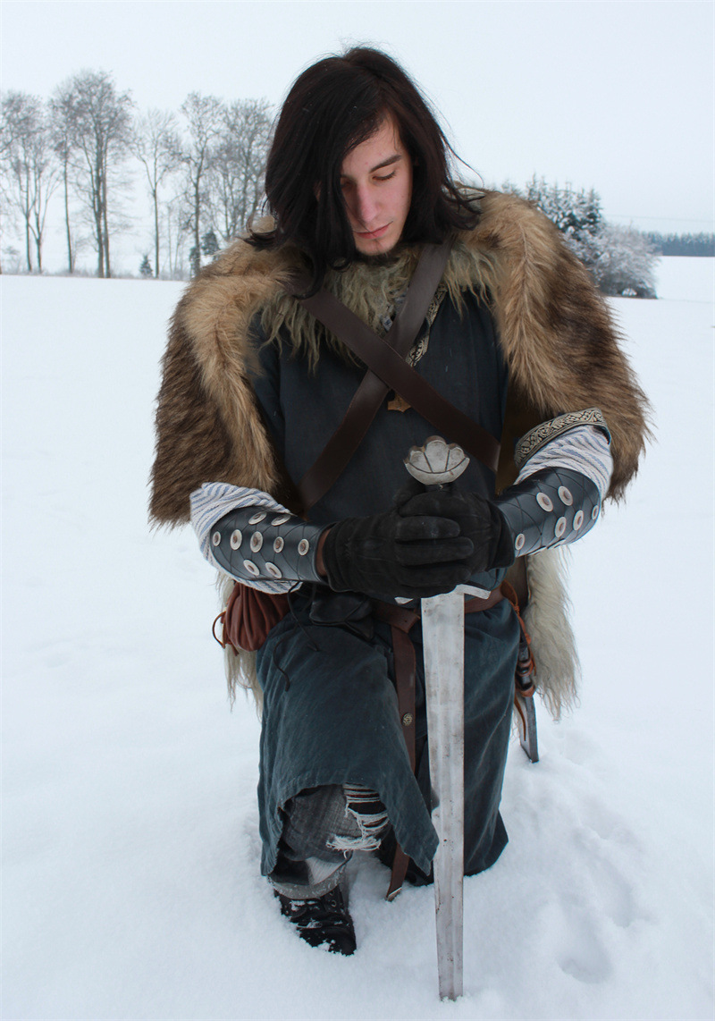 Viking Cloak Faux Fur Collar C - огляд і ціна Jacket Winter Clothing