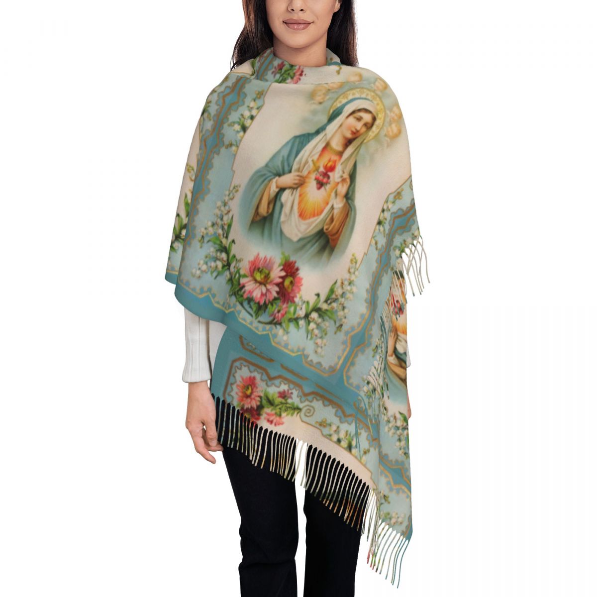 Women's Scarf with Tassel Virg - огляд і ціна Cashmere Scarf Wrap