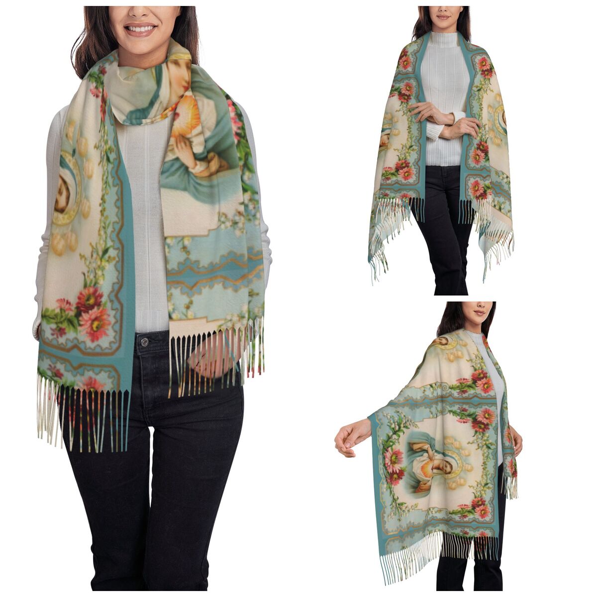 Women's Scarf with Tassel Virg - огляд і ціна Cashmere Scarf Wrap