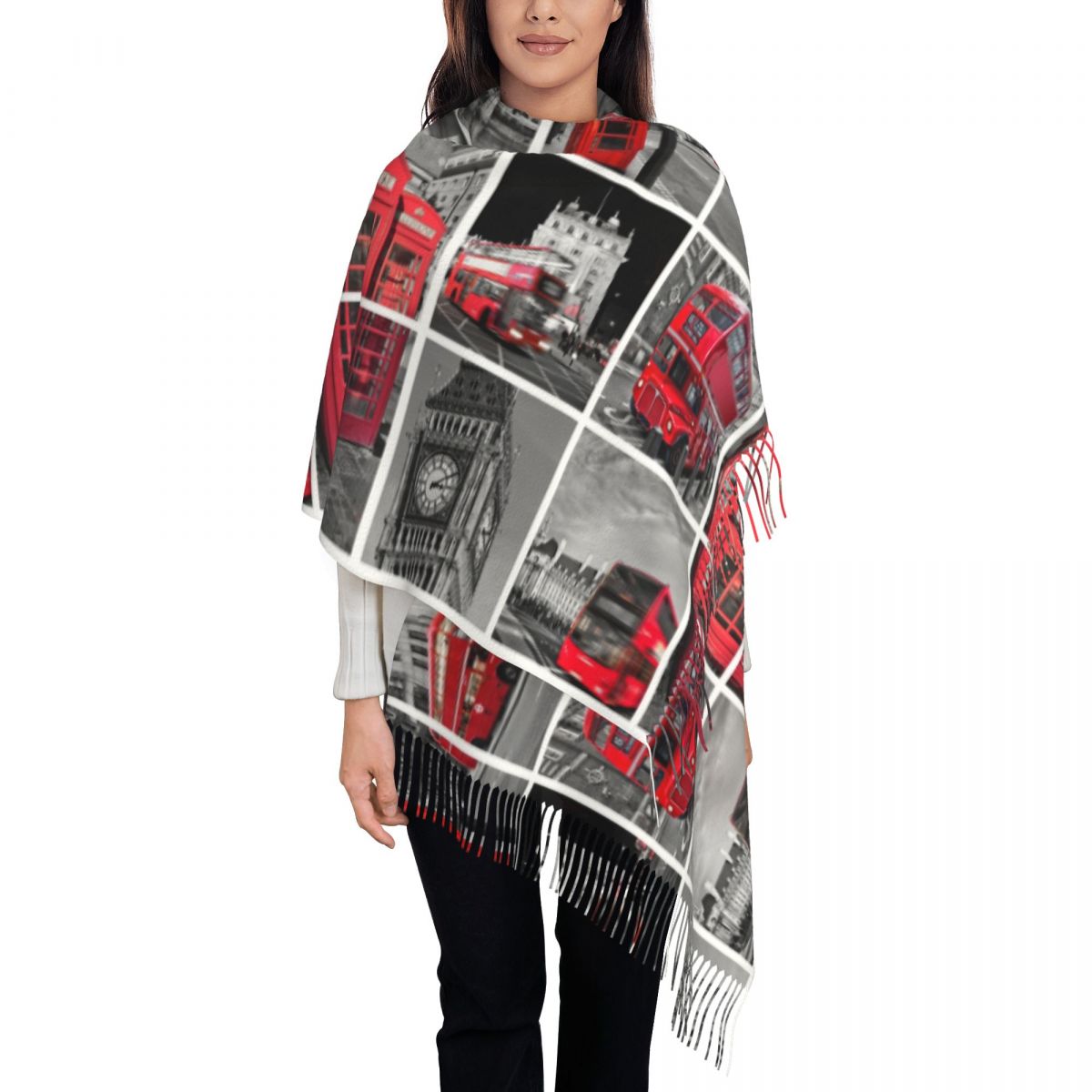 Womens Scarf with Tassel So Br - огляд і ціна Cashmere Scarf Wrap