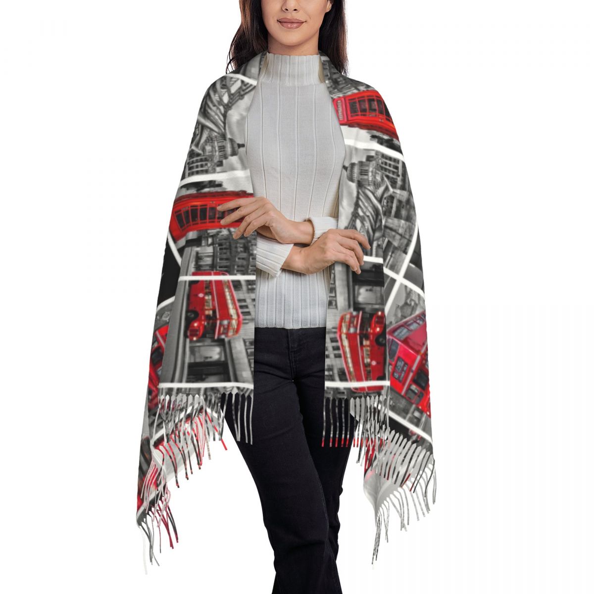 Womens Scarf with Tassel So Br - огляд і ціна Cashmere Scarf Wrap