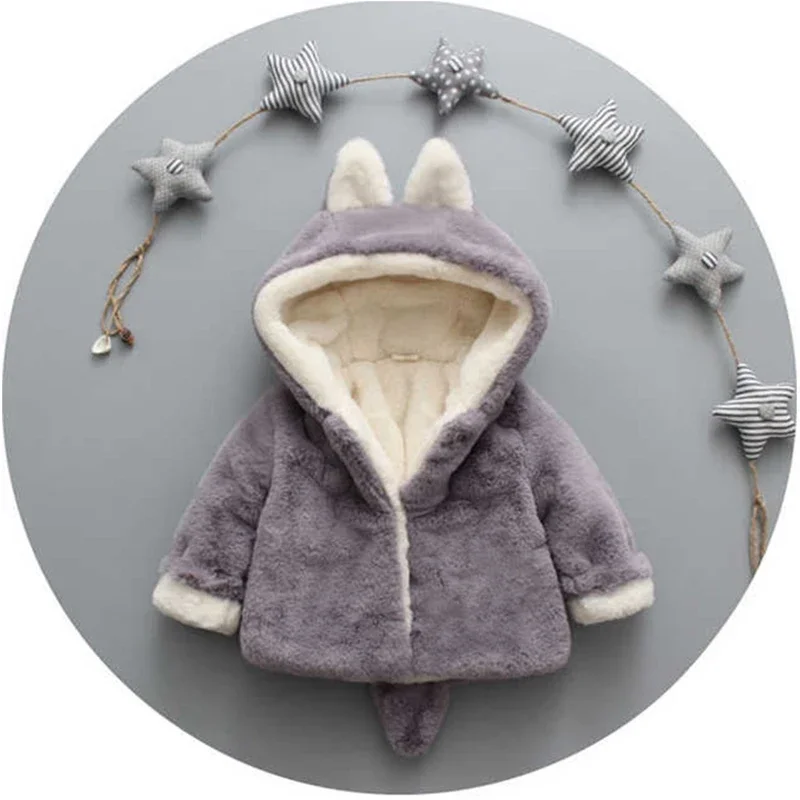 Cute Cat Ears Plush Baby Jacke - огляд і ціна Winter Clothing For Toddlers