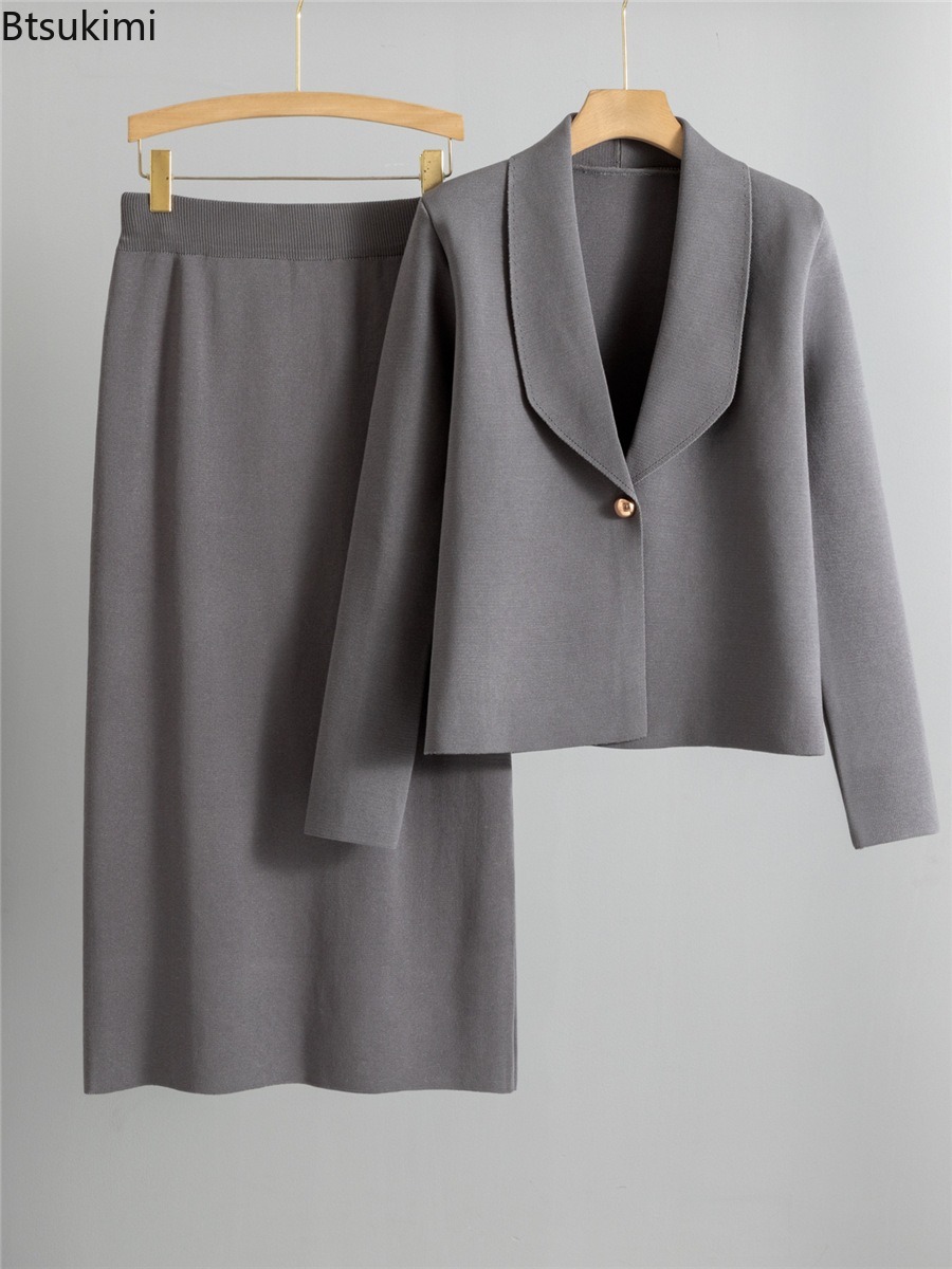 Autumn Winter Knitted Two-piec - огляд і ціна Jacket Winter Clothing