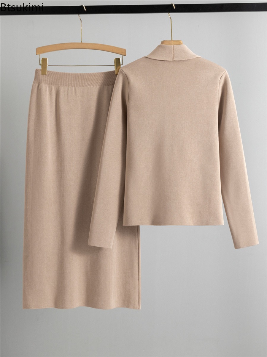 Autumn Winter Knitted Two-piec - огляд і ціна Jacket Winter Clothing
