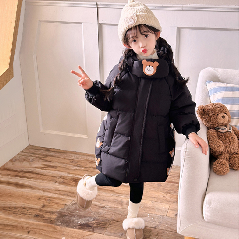 Winter Girls Down Jacket Long  - огляд і ціна Winter Clothing For 1 Year Old Girl