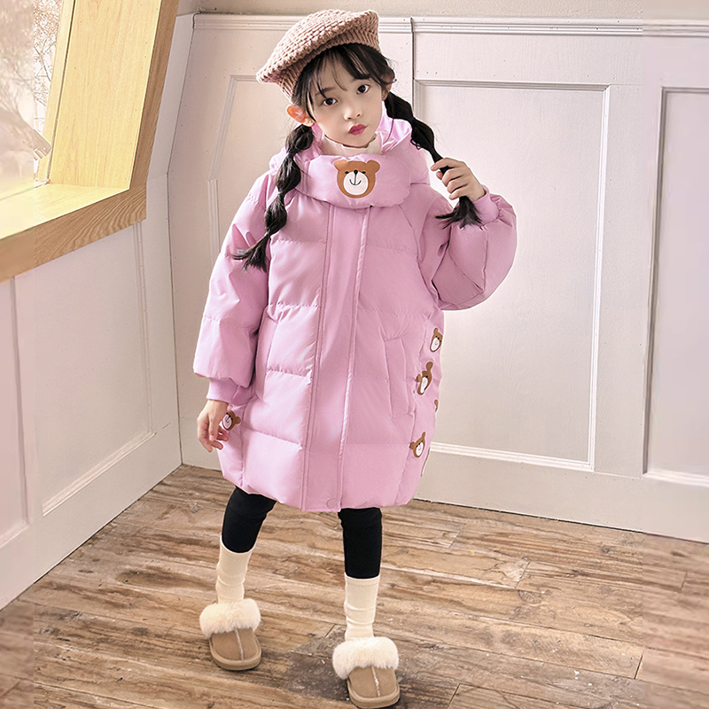 Winter Girls Down Jacket Long  - огляд і ціна Winter Clothing For 1 Year Old Girl